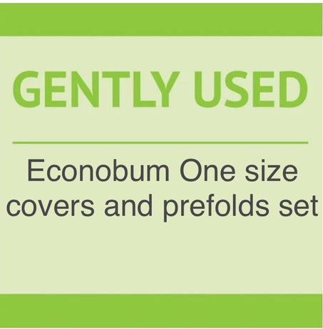 Cotton Babies USED - Gently Used Econobum Snap OS Covers and Econobum Prefold set