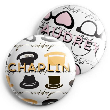 Genius Series Pins - Audrey/Chaplin