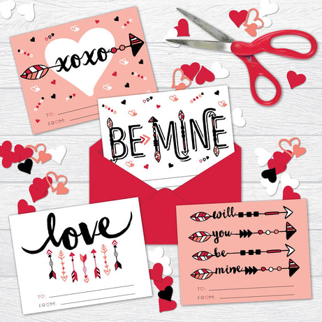 Be Mine Valentine Cards - Printable Download