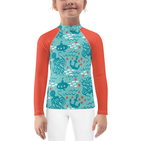 bumGenius Summer Swimwear Little Kid Rash Guard - Jules